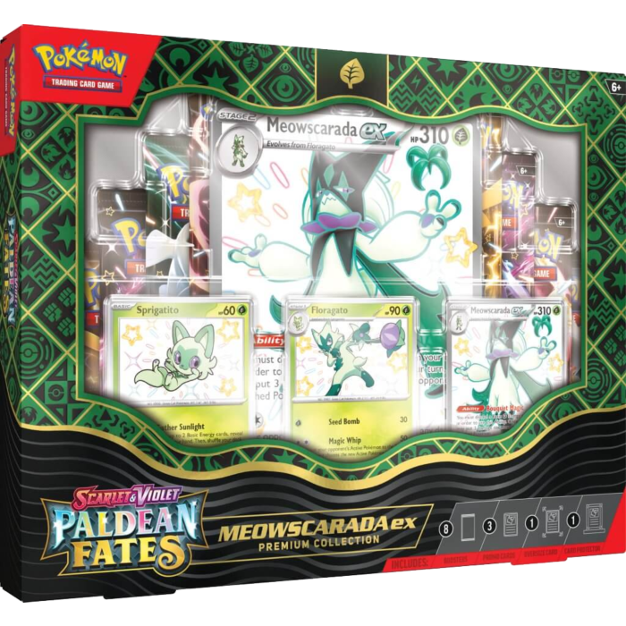 Pokemon - Scarlet & Violet 4.5 Paldean Fates Shiny Meowscarada ex Premium Collection Box Set - Tcg Series