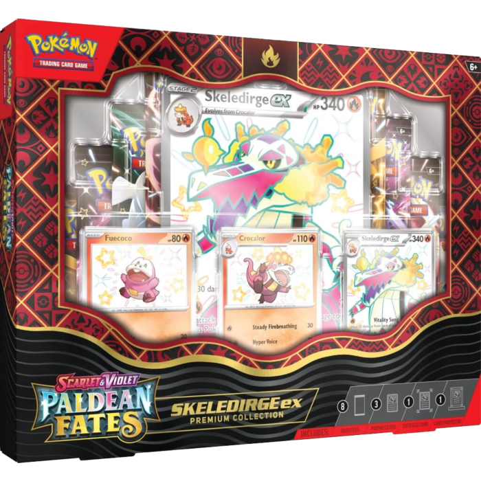 Pokemon - Scarlet & Violet 4.5 Paldean Fates Shiny Skeledirge ex Premium Collection Box Set