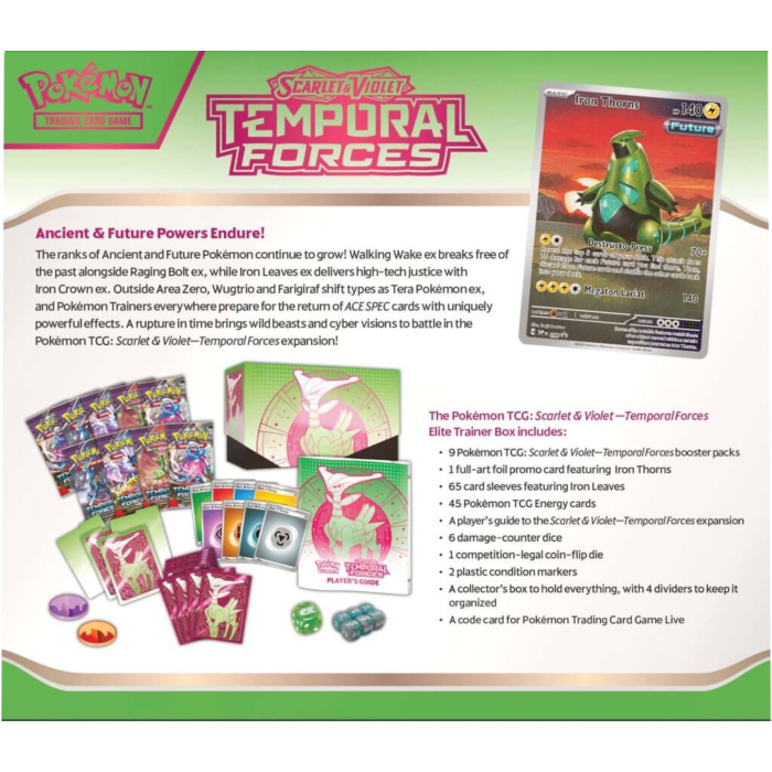 Pokemon - Scarlet & Violet 5 Temporal Forces Iron Leaves (Green) Elite Trainer Box