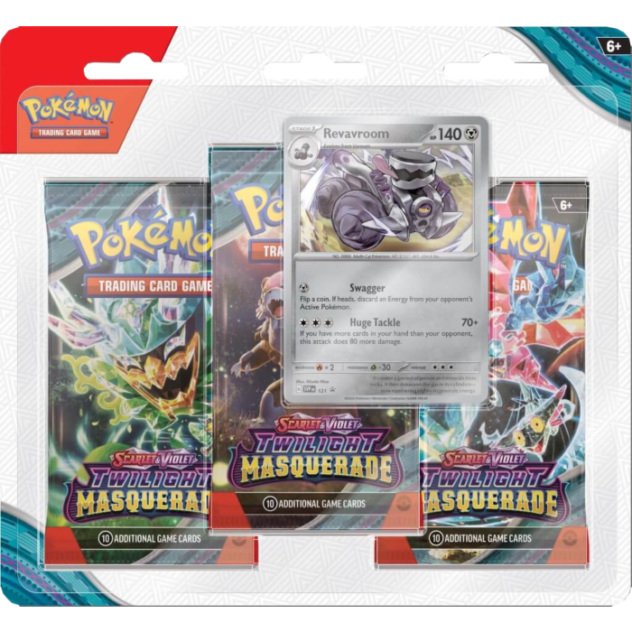 Pokemon - Scarlet & Violet 6 Twilight Masquerade Revavroom Three Booster Blister